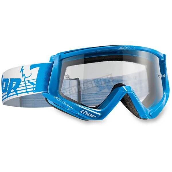 THOR CONQUER OFFROAD GOGGLES BLUE/WHITE ONE SIZE 1 THOR CONQUER OFFROAD GOGGLES BLUE/WHITE ONE SIZE